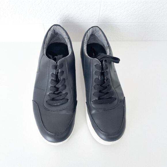 Aldo Womens Lace Up Plaid Casual Sneaker Shoes Black 37.5 - Picture 4 of 8